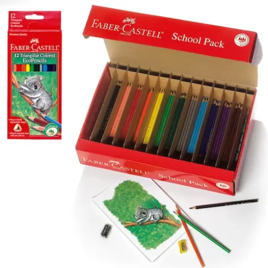 Faber-Castell® 240-Piece Triangular Colored EcoPencils School Pack {5}