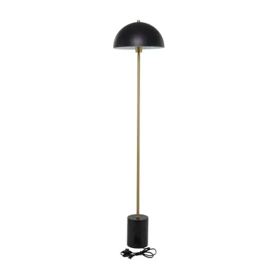 Black Metal Contemporary Floor Lamp, 14" x 14" x 62" {8}