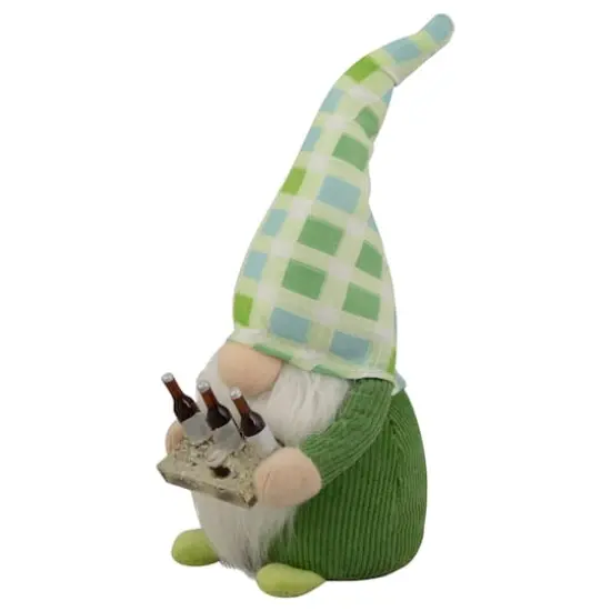 9" Green & Blue Plaid Springtime Gnome {5}