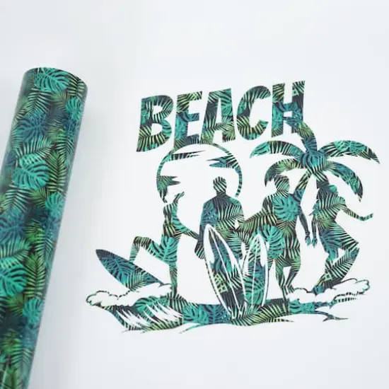 Green Tropical Leaves Heat Transfer Vinyl by Make Market&reg; {4}
