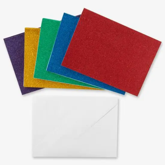 Glitter Rainbow Cards & Envelopes by Recollections&trade;, 5" x 7" {6}