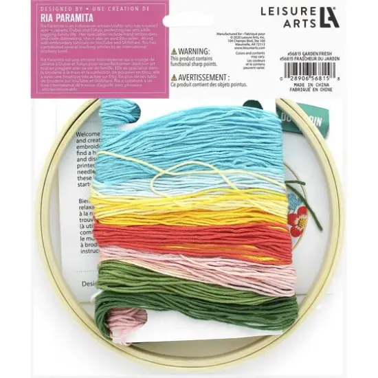 Leisure Arts&reg; 6" Garden Fresh Embroidery Kit {3}