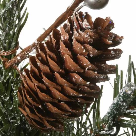 2ft. Pre-Lit Snowy Morgan Spruce Artificial Christmas Tree, Warm White LED Lights {4}