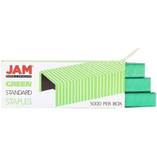 JAM Paper Desk Stapler & Staples Set Lime Green/Green {6}