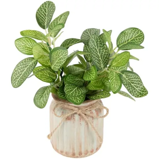8" Reticulated Spring Foliage in Ceramic Pot {4}
