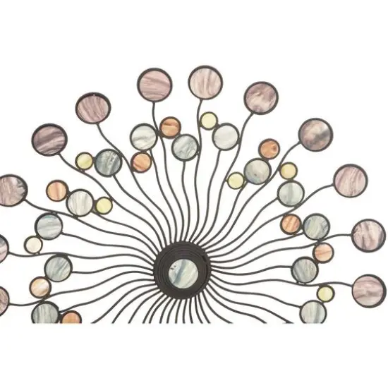 Multicolor Modern Ornamental Metal Wall Decor {4}