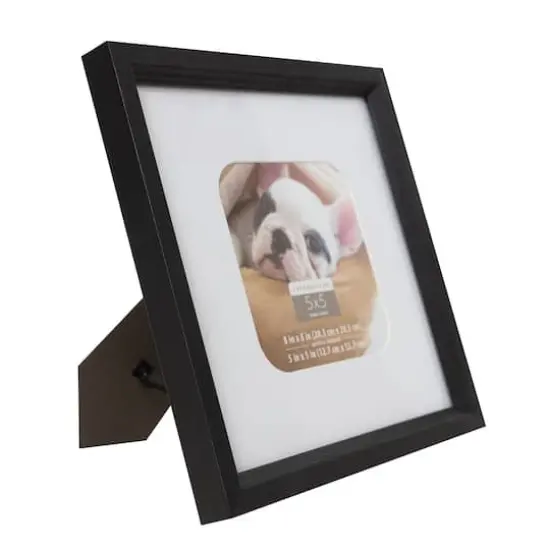 White & Black 5" x 5" Frame with Mat, Expressions&trade; by Studio D&eacute;cor&reg; {3}