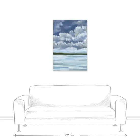 Calm Beach Coast 24" x 36" Canvas Wall Art {4}