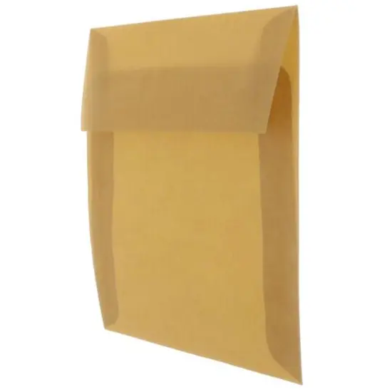 JAM Paper 8" x 8" Square Translucent Vellum Invitation Envelopes, 25ct. Earth Brown {4}