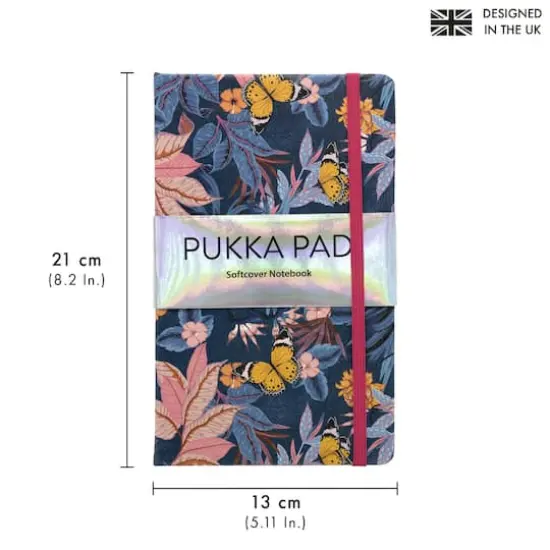 Pukka Pads Bloom Softcover Notebooks with Pocket, 3ct. Blue {4}