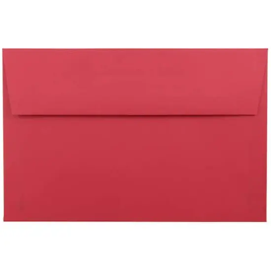 JAM Paper 6"x 9" Brite Hue Christmas Red Colored Invitation Envelopes, 50ct. {1}