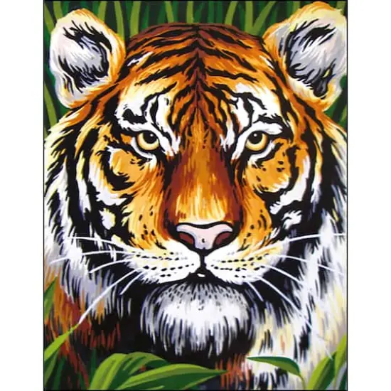 Collection D'Art Tiger Stamped Needlepoint Kit {1}
