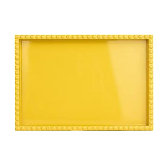Hello Honey&reg; 19" Yellow Sunny Wood Tray with Handles {8}