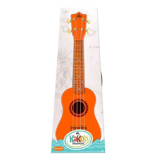 Salus KaKo'o 21" Sunrise Orange Professional Wooden Ukulele Set {7}