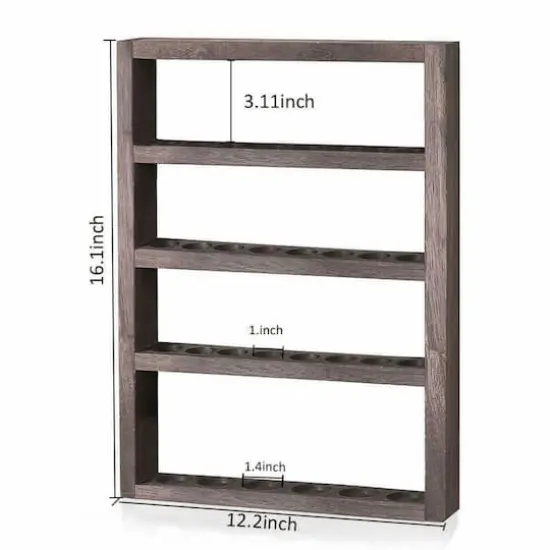 Essential Oil Storage Wall Display Rack Rustic Brown {4}