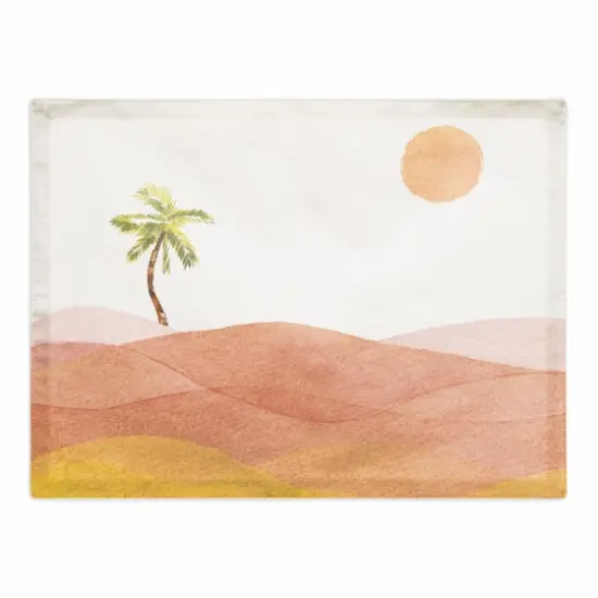 Watercolor Desert 18" x 14" Cotton Twill Placemat {1}
