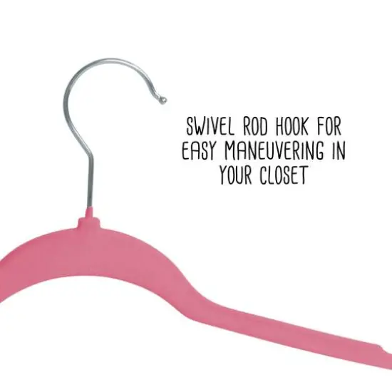Honey Can Do Pink Slim-Profile Non-Slip Velvet Hangers, 25ct. {5}