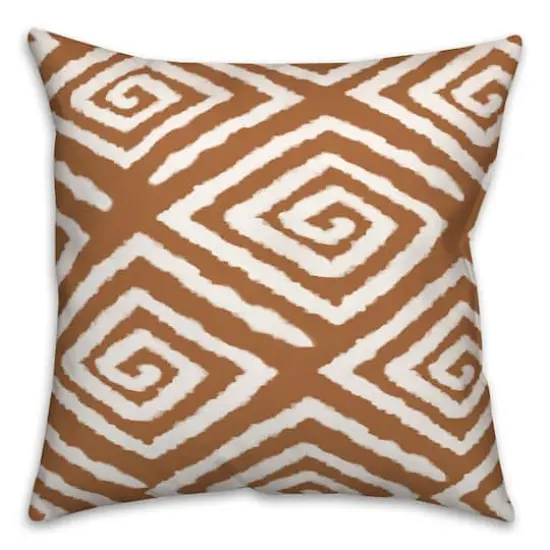 Teracotta Swirls Throw Pillow 18" x 18" {1}