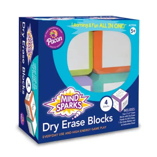 Mind Sparks&reg; 3" x 3" Assorted Color Dry Erase Blocks, 2 Sets of 4 {3}