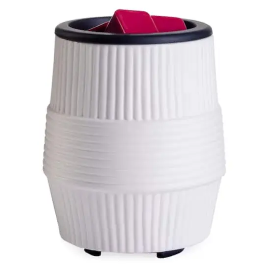 Candle Warmers Etc.&reg; Porcelain Ridges Flip Dish Wax Warmer {1}