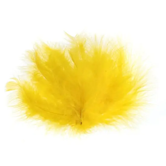 John Bead 4"-6" Marabou Feathers Yellow {4}