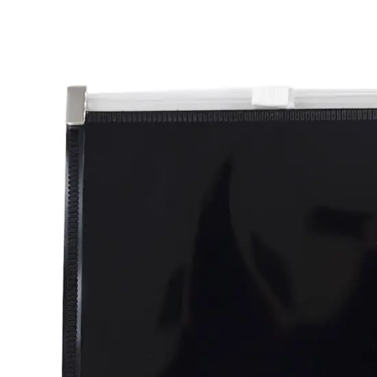 JAM Paper 9.75" x 13" Zip Closure Letter Booklet Plastic Envelopes, 12ct. Black {4}