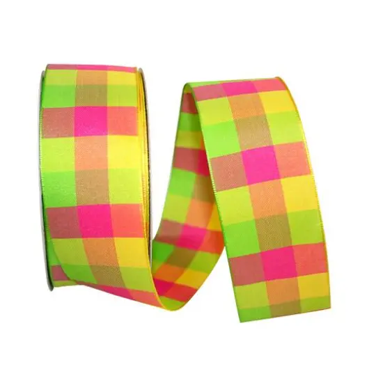 The Ribbon Roll 1.5"x 25yd. Wired Check Clark Ribbon Style 3 {1}