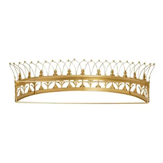 Hello Honey&reg; 29" Metal Curtain Crown Gold {5}
