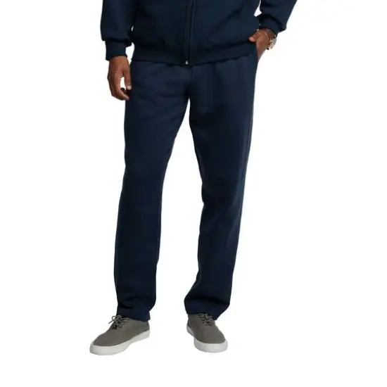 Fruit of the Loom Eversoft Fleece Open Bottom Sweatpant Navy {4}