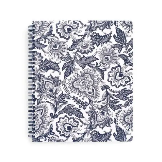 Vera Bradley&reg; Java Navy & White Spiral Notebook with Pocket {1}