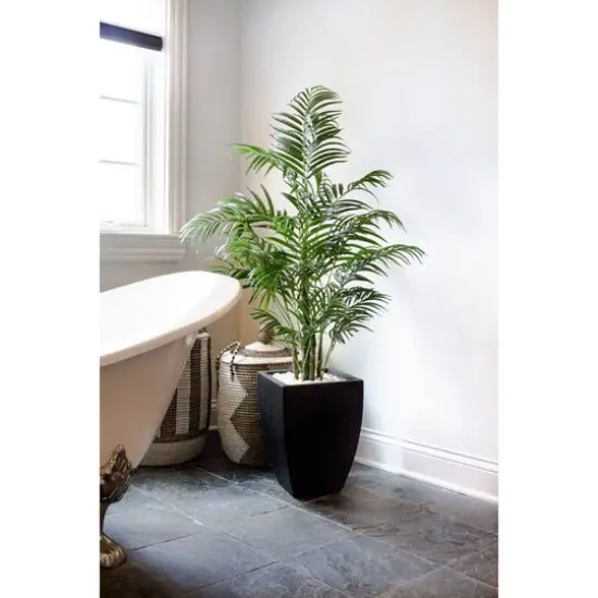 4.5ft. UV Resistant Areca Palm Tree with Black Wash Planter {6}