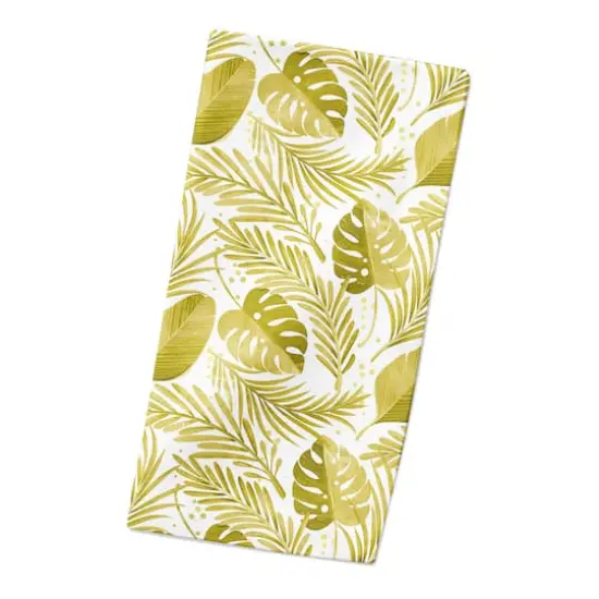 Coastal Yellow Leaves 10" x 10" Cotton Twill Napkin {3}