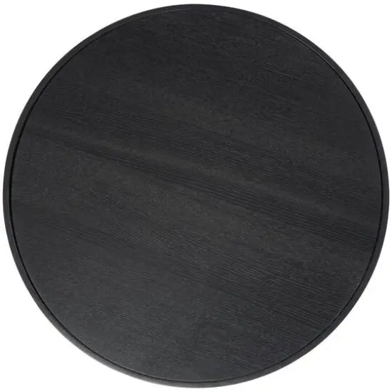 21" Black Metal Open Grid Frame Accent Table {5}