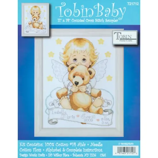 Tobin Baby Angel Birth Record Counted Cross Stitch Kit {1}