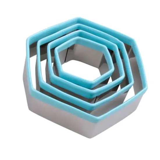 Hexagon Stainless Steel Nested Cookie Cutter Set by Celebrate It&reg; {4}