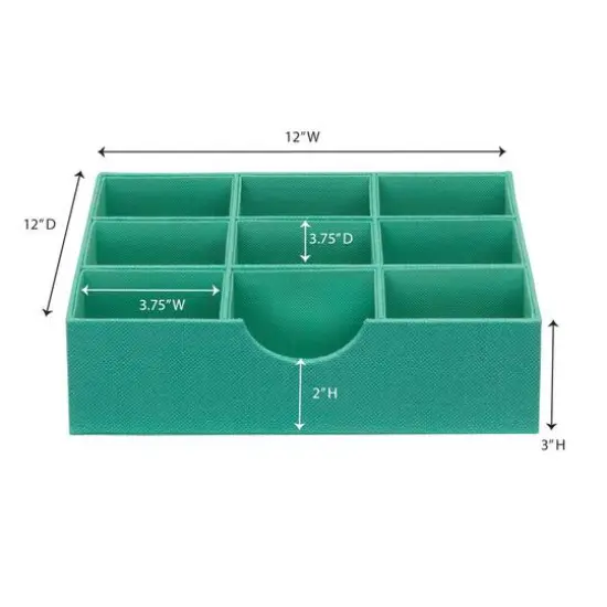 Household Essentials 9-Compartment Drawer Organizers, 2ct. Green {5}