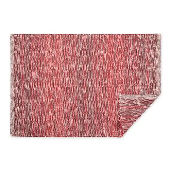 DII&reg; Variegated Stripe Handwoven Recycled Yarn Rug, 2ft. x 3ft. Barn Red {4}