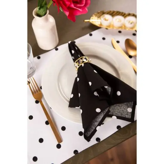 DII&reg; Polka Dot Napkins, 4ct. Black and White {8}