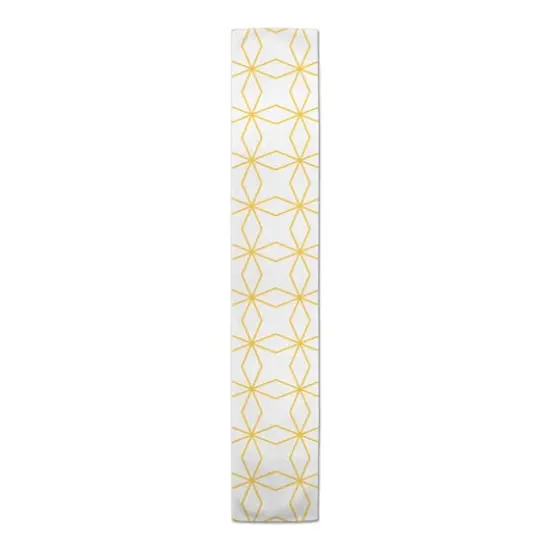 Crossed Lines Indoor/Outdoor Table Runner Yellow {1}