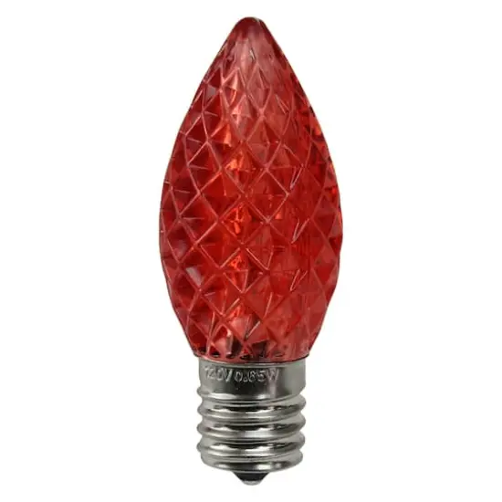 Red Faceted C9 LED Replacement Christmas Bulbs, 25ct. {1}