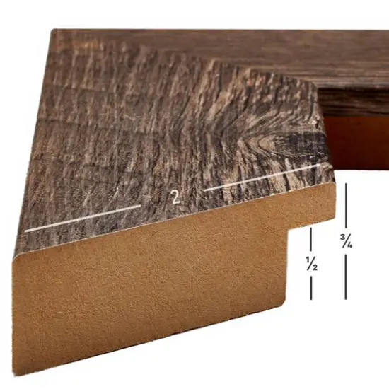 Craig Frames 4 Pack: American Barn Brown Oak Picture Frame with Mat {6}