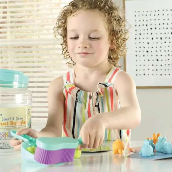 Learning Resources Count & Clean Dust Bunnies Gross Motor Game {5}