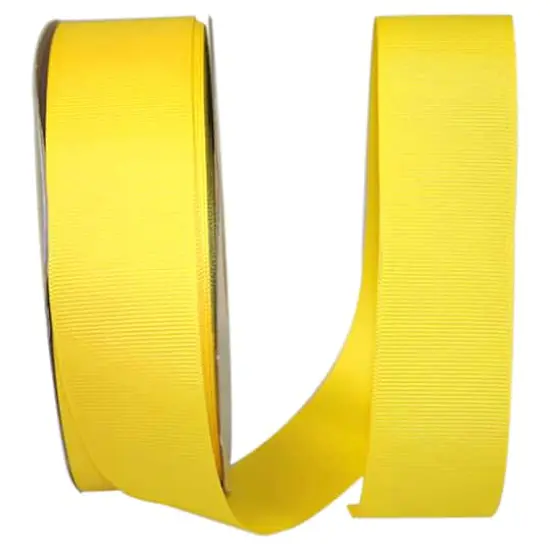 Reliant 1.5" x 50yd. Grosgrain Solid Ribbon Lemon {1}