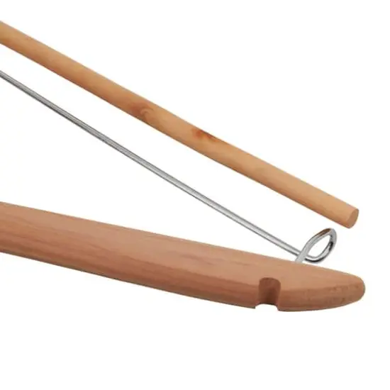 Household Essentials Cedar Coat Hanger with Locking Bar (Set of 4) {9}