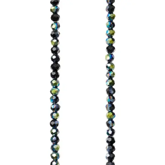 Black Small Glass Faceted Round Beads, 2mm by Bead Landing&trade; {1}