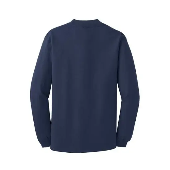 Port & Company Essential Mock Turtleneck Navy {5}