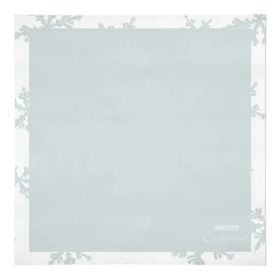 Merry Christmas Snowflake Pattern 10" x 10" Cotton Twill Napkin {1}