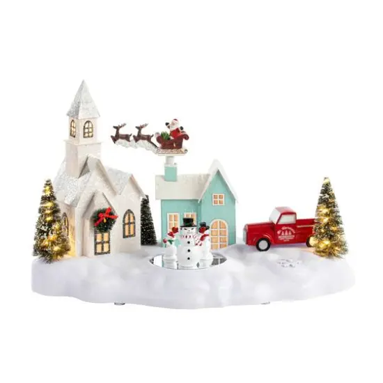 17" Animated & Musical LED Vintage Village {1}