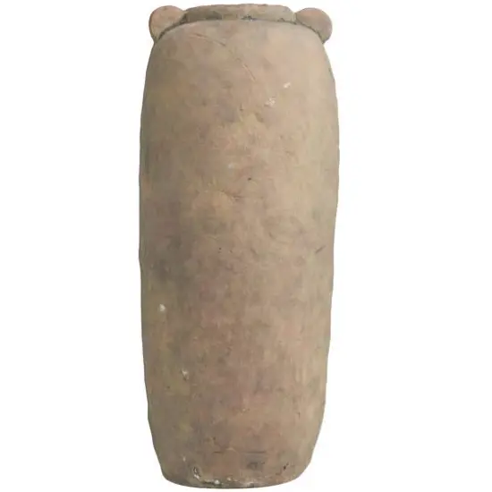 21" Brown Ceramic Distressed Terra Cotta Vase {7}