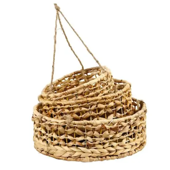 NEX&trade; 3-Tier Natural Kitchen Fruit Storage Wicker Baskets {8}